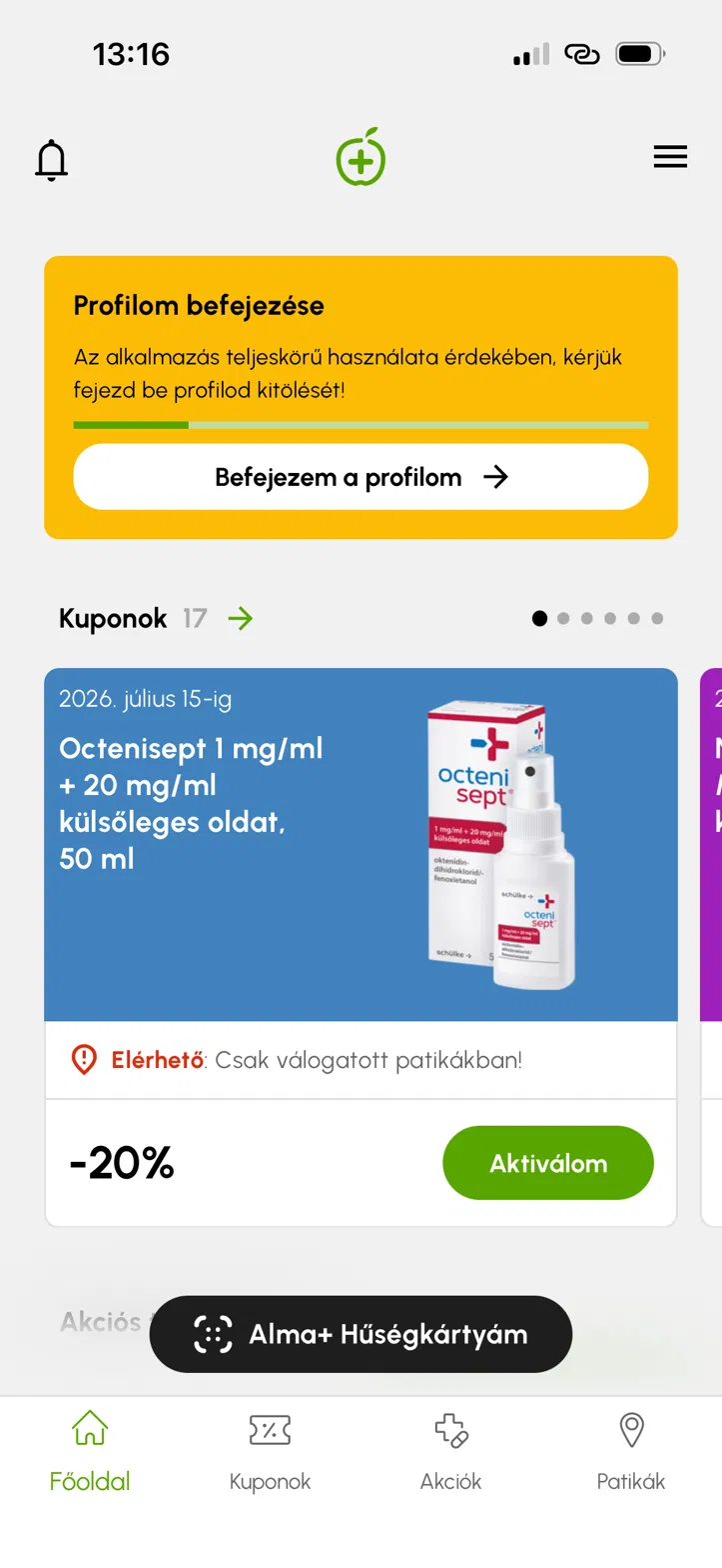 Az Alma+ applikáció kuponjai — Belvárosi Patika kedvezmények
